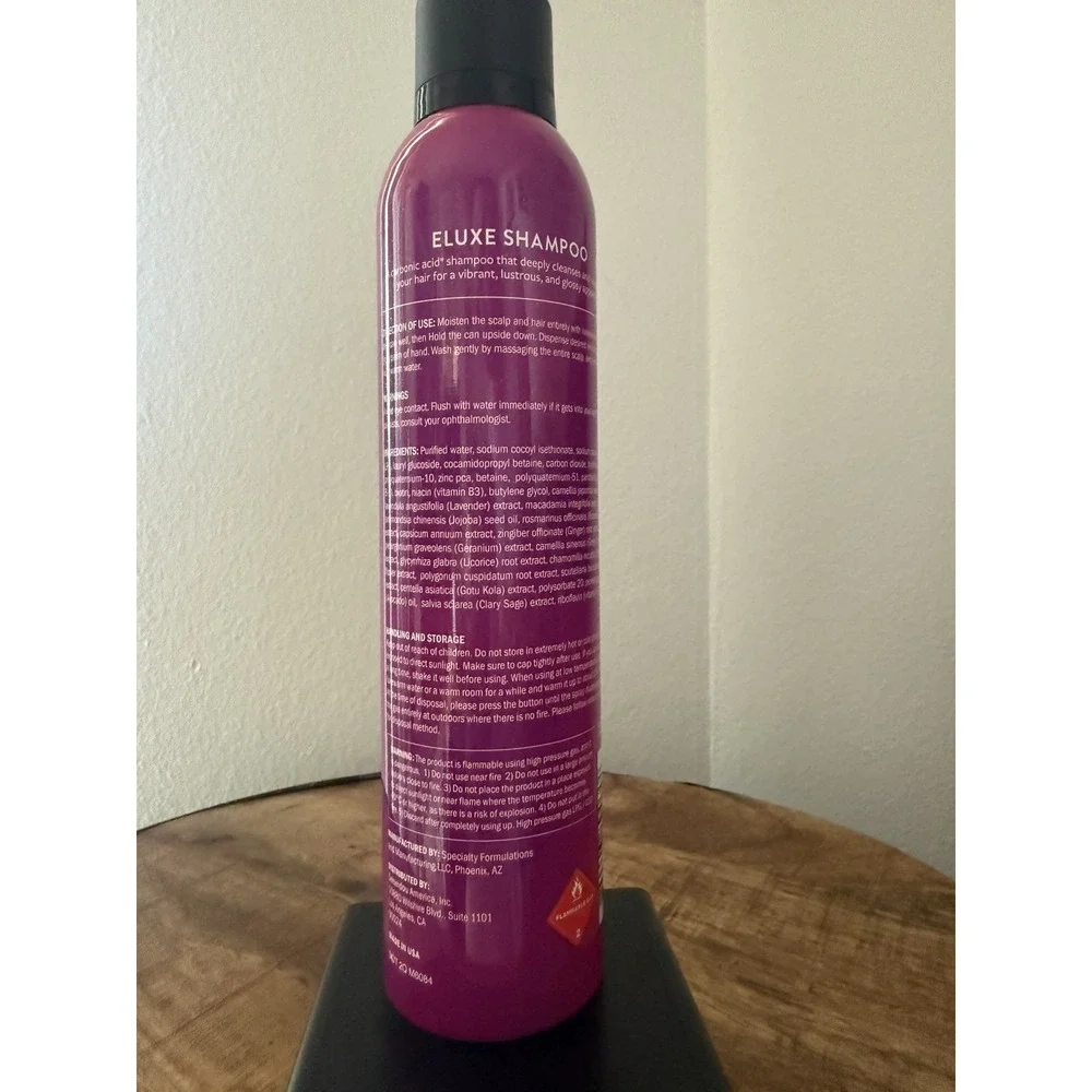 Eluxe Sparkling Shampoo Let's Glow Carbonic Acid Glass Hair Frizz Repair 7oz New